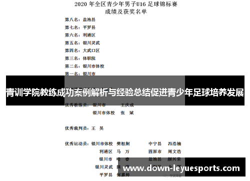 青训学院教练成功案例解析与经验总结促进青少年足球培养发展